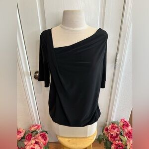 DKNY Black Pullover Blouse